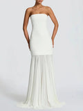 Isabella Strapless Scarf Collar Gown