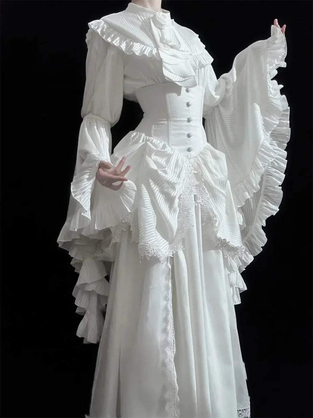 Ivory Frill Sleeve Blouse
