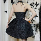 Jacquard Gathered Small Dress