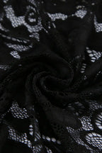 Jacquard Sheer Lace Long Sleeve Mermaid Maxi Dress