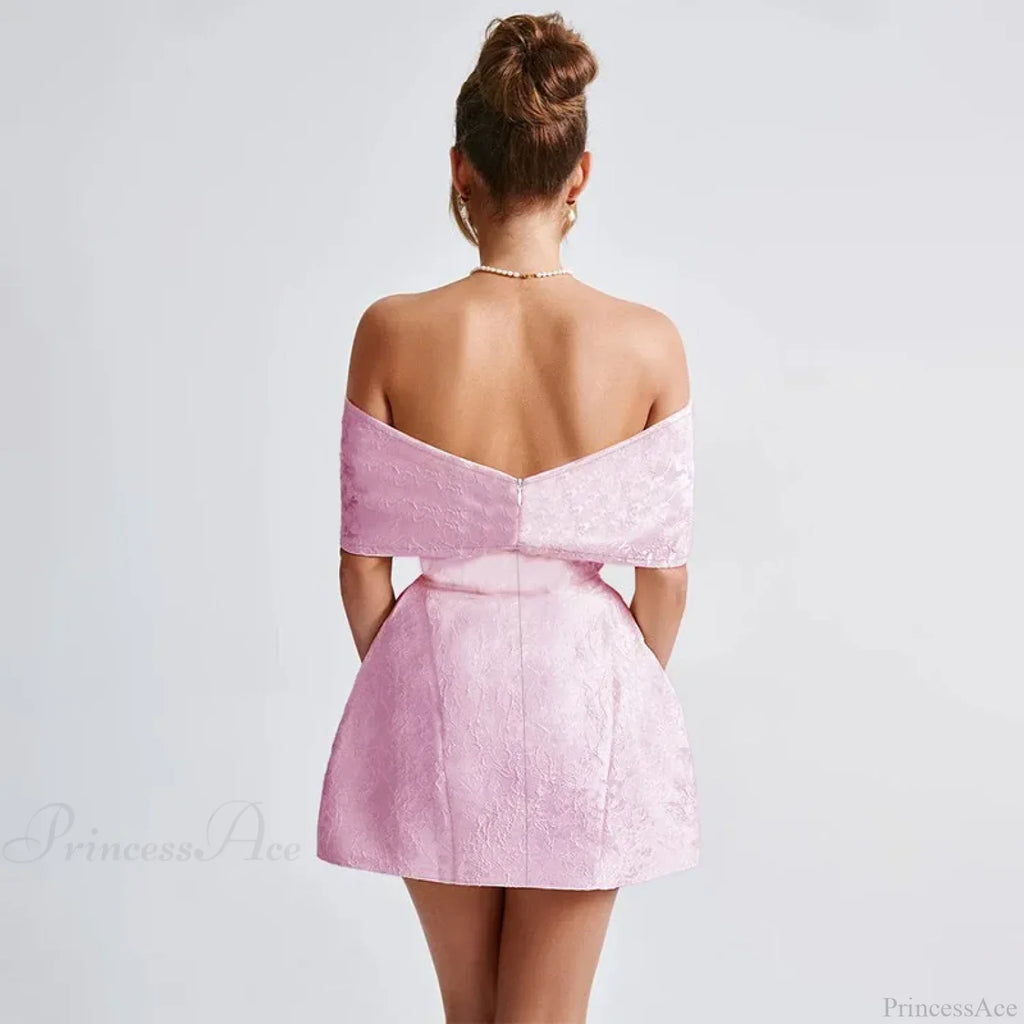 Jacquard Waist Wrap A-line Vacation Dress