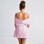 Jacquard Waist Wrap A-line Vacation Dress