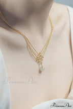 Jade Necklace with Three Beaded Layers