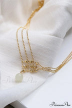 Jade Necklace with Three Beaded Layers