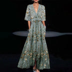 Graciela Floral Print Maxi Dress for Women Elegant Evening Look