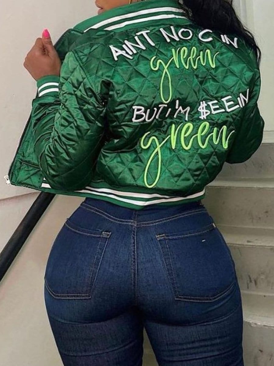 Jayden Letter Cotton Padded Jacket