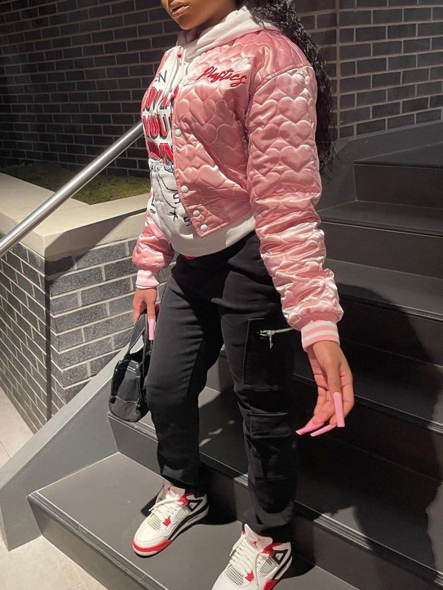 Jayden Letter Cotton Padded Jacket