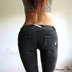 Jeans Denim Sexy Fashion - New Booty High Trousers Low Up Femme Commuting Push Elastic Leisure Waist Control Women's Pants