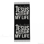 Jesus Saved My Life Warm Winter Christian Faith Shawl Wrap Scarf