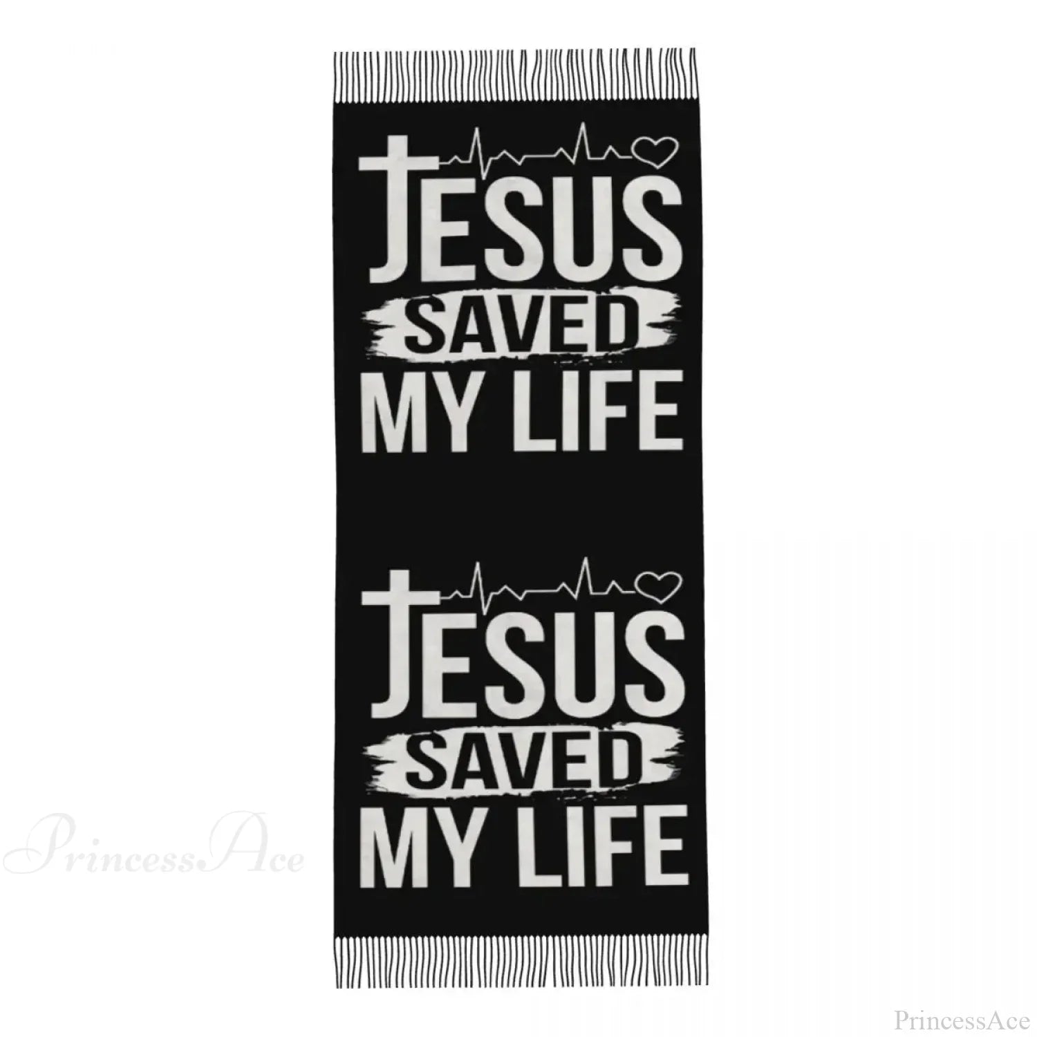 Jesus Saved My Life Warm Winter Christian Faith Shawl Wrap Scarf
