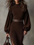 Harriet | Vintage Lantern Sleeve Midi Dress