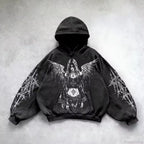 Joker Goth Print Fleece Zipper Hoodie