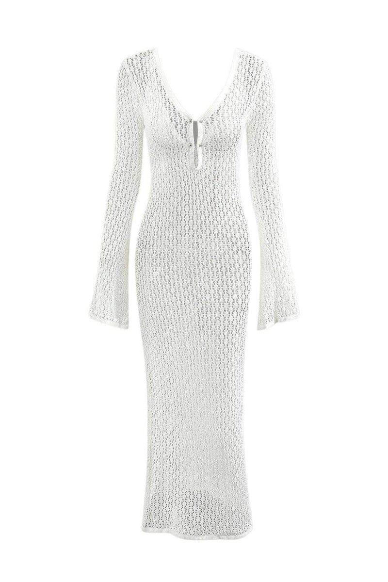 Josie V - neck Cut - out Knit Maxi Dress