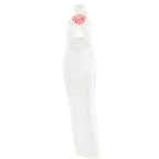 Ruched halter flower applique hollow out cross front contrast maxi dress