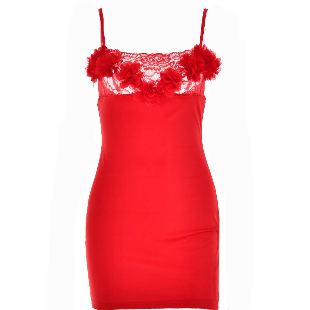 Flower applique lace patchwork backless cami mini dress