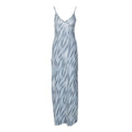 Contrast print v neck backless cami maxi dress