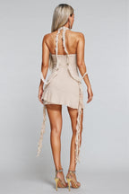 Cedroay Halter Mini Dress