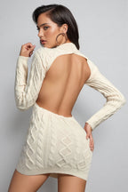 Lyra Backless Mini Knit Dress