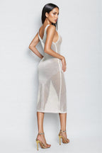 Mora Sequins Mesh Maxi Dress
