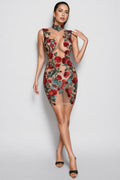 Isla Sequin Mesh Mini Dress
