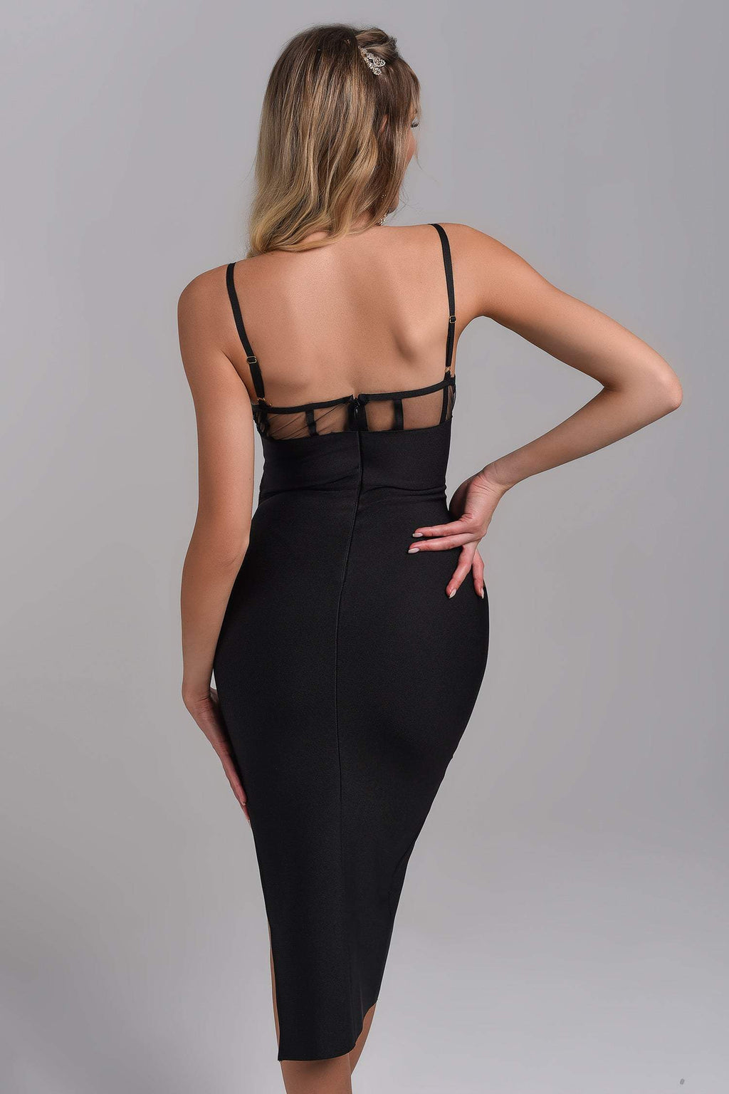 Diamonate Midi Bandage Dress
