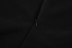 Bowknot long sleeve square neck zip-up contrast 2-way mini dress