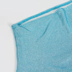 Textured one shoulder irregular sleeveless mini dress