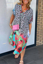 Sierra Statement Leopard Print Short Sleeve Informal Dress Chic Silhouette Collection