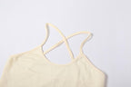 Cross back hollow out backless cami cami dress