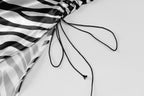 Cowl neck cross back zebra printed dress
