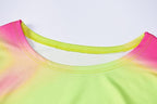 Long sleeve thermal crewneck body print mini dress