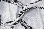 Long sleeve cross front print ruched drawstring dress