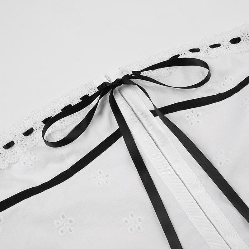 Textured contrast stitch self tie button backless tube mini dress