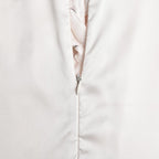 Contrast lace up zip-up ruffle backless tube mini dress