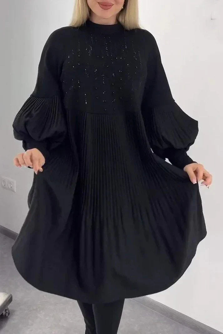 Casandra Aesthetic Pleated Dress Elevated Occasion Wear