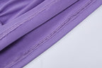 Crewneck sleeveless hollow out solid ruched maxi dress