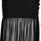 Ruched hollow out contrast patchwork long sleeve maxi dress