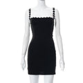 Floral strap square neck dress