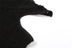 Fishnet irregular long sleeve hollow out see through mini dress