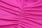 Solid v neck ruched backless cami maxi dress