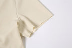 Solid Short sleeve V Neck open back Dress