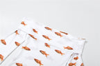 Goldfish print off shoulder long sleeve mini dress