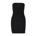 Textured mesh patchwork corset backless tube mini dress