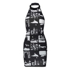 Halter contrast print backless mini dress