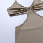 Hollow out cami maxi dress