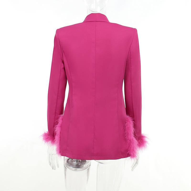Feather turnover collar long sleeve v neck solid button mini dress