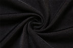 Knotted slit solid long sleeve ruched maxi dress