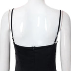 Hollow out mesh ruched zip up back dress