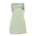 Patchwork slit ruched backless sleeveless tube mini dress