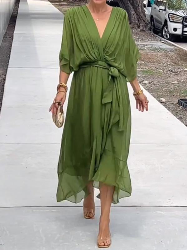 Ilaria Exclusive Dress with V Neckline Boutique Collection